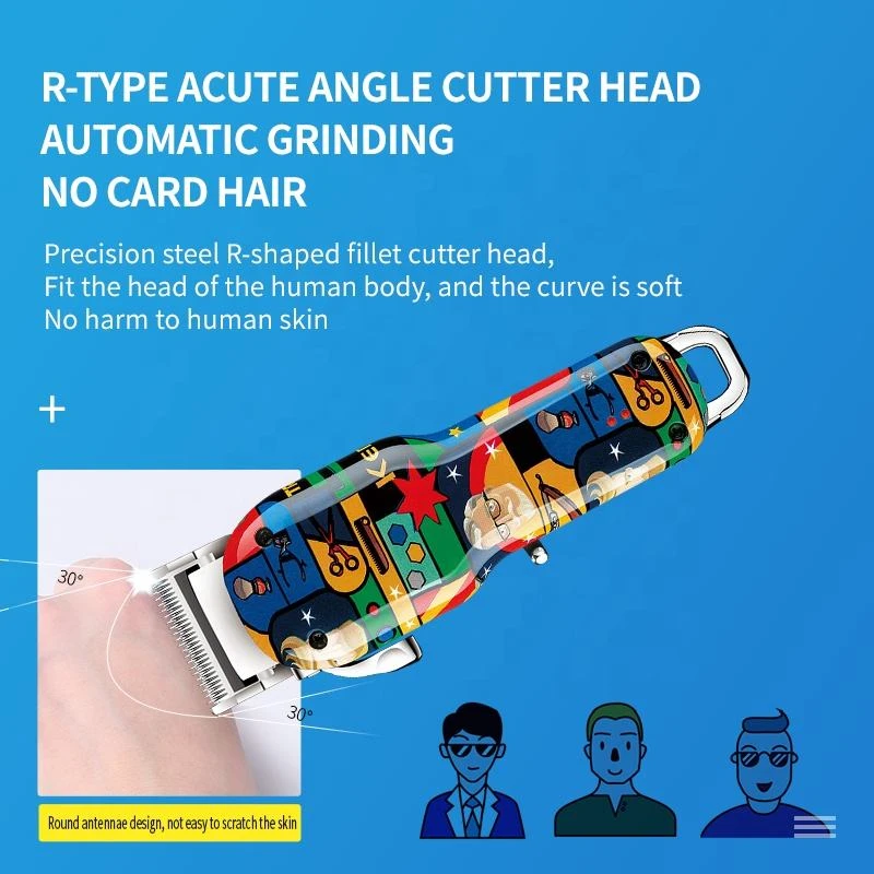 Kemei Rechargeable Graffiti Pattern Electric Hair Clipper Professional Barber Trimmer Man Shaver Km-MAX2092 KM-MAX5090 KM-RS7098 - Image 3