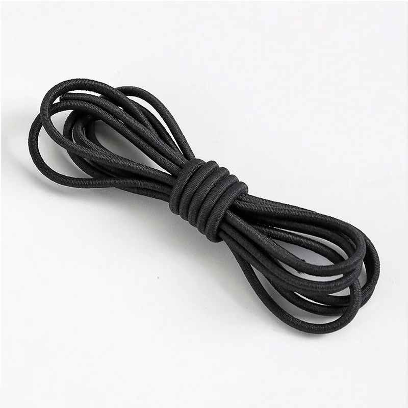 1-10mm Round Elastic Rope Black White High Elasticity Latex Rubber Band Trampoline Elastic Rope Cow Tendon Rope Sewing DIY Acces