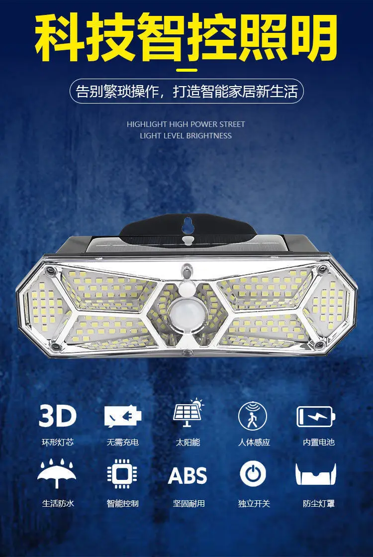 Description Picture 3 of itemSolar Lights Outdoor LED Lighting Solar Wall Light 3 Modes Adjustable Lights Garden Lights  Solar Garden Light Led