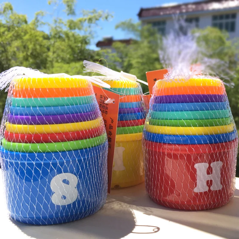 Educational Stacking Toys 9PCS/Set Funny Rainbow Cups Stacking Tower For Kids Boys and Girls