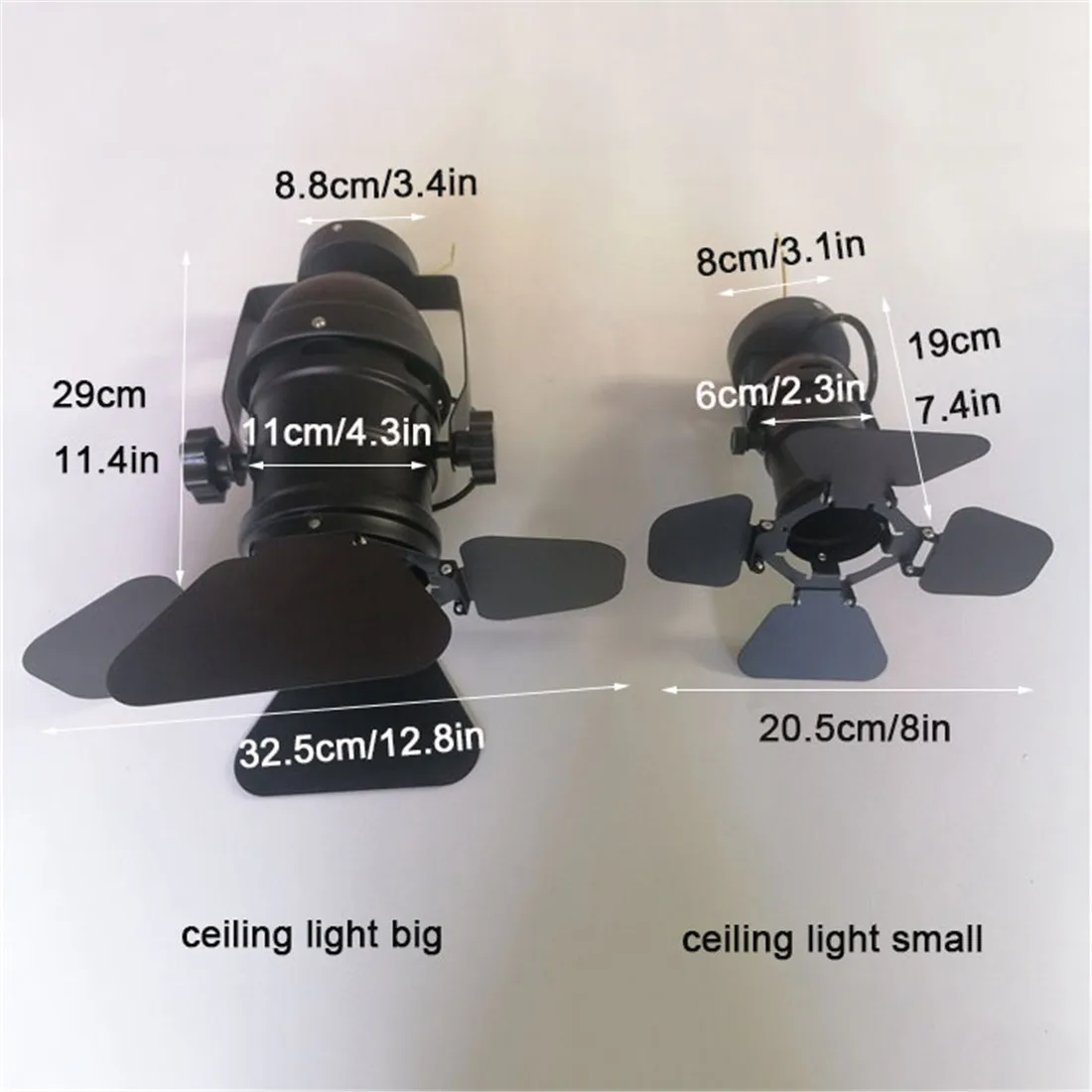 Vintage barndoor Led Track Light 5w COB Track Lamp LED Clothing Store Lighting LED Spotlights with Adjustable Baffle Black White 4