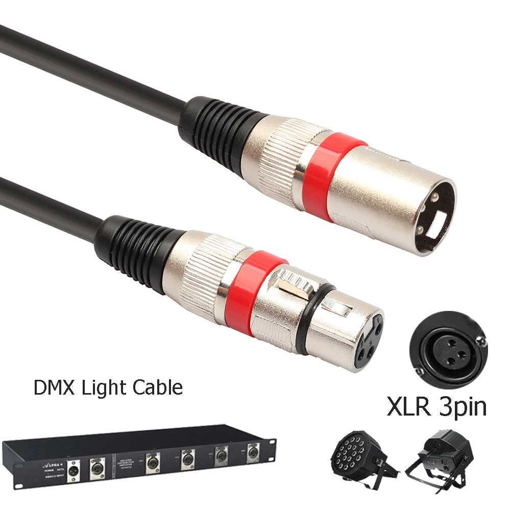   ȣ ̺ - 3  XLR Ŀ ̾ ڵ, 5.9ft DMX ̾, /  ͼ, 10 