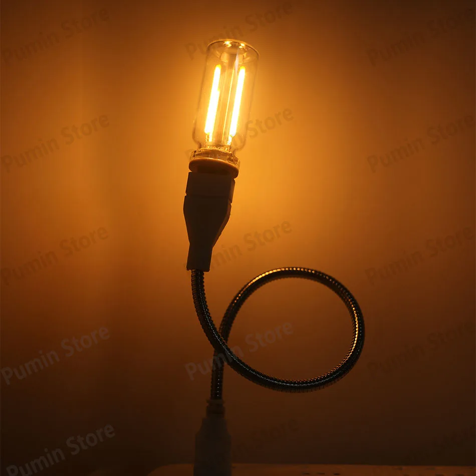 LED-Nachtlicht, ein Satz Glühbirnen, USB, biegbares Nachtlicht, USB-Metallschlauch und Nachtlicht, Lila, Rosa, Blau, Grün