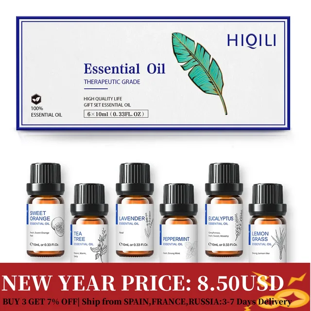 HIQILI 100ML Lavender Jasmine Rose Vanilla Mint Eucalyptus Lemon Essential  Oils for Diffuser, Humidifier, Massage, Skin, Hair - AliExpress