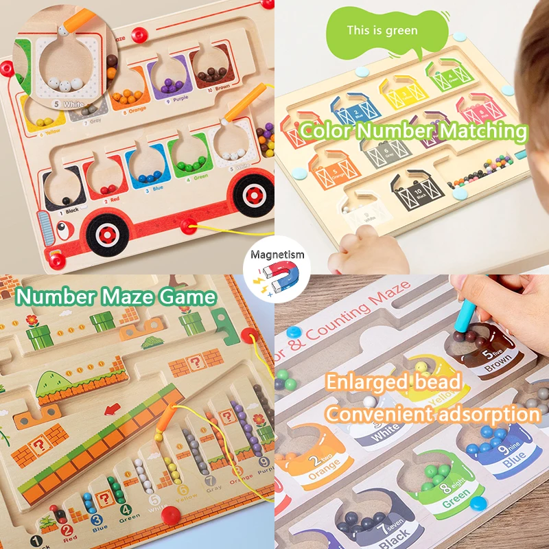 Magnetic Maze Board Educational Toy for Kids Fine Motor Training