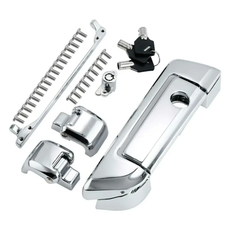 Motorcycle Pack Trunk Lid Latch Lock Key Hardware Kits Harley Tour Pak Touring Road Glide Electra Glide Road King 2014- motorcycle trunk lock motorcycle trunk lock set