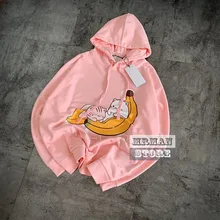 

HIGH END 1:1 pure Cotton Cartoon Letter printing sweatshirt women autumn winter luxury designer clothes anime hoodie hoodies S-L