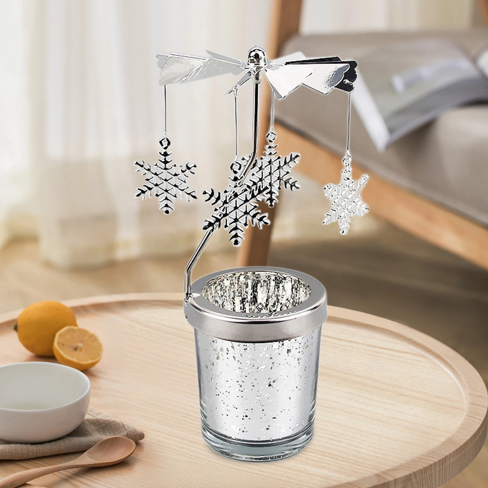 Metal Rotary Candle Holder Tea Light Candle Holder for Desktop Ornament Decor Rustic Wedding Table Decor Rotating Candlestick candle holders