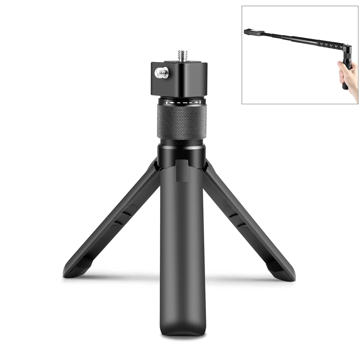 회전 핸들 데스크탑 삼각대 스탠드, Insta360 X3 타임 컨트롤러용, 110cm 5 섹션 셀카봉 모노포드-A
