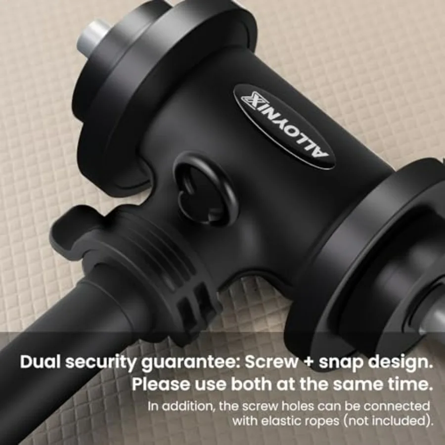 Dumbbell to Barbell Converter 2.0 – Transform Dumbbells into Barbell Set for Home Gym, Adjustable Weight Bar with Anti-Slip Foam