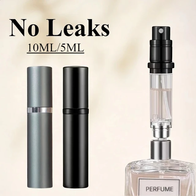Atomiseur de parfum 10/5ML, récipient liquide Portable pour cosmétiques de voyage, Mini vaporisateur en aluminium, bouteille vide rechargeable 1