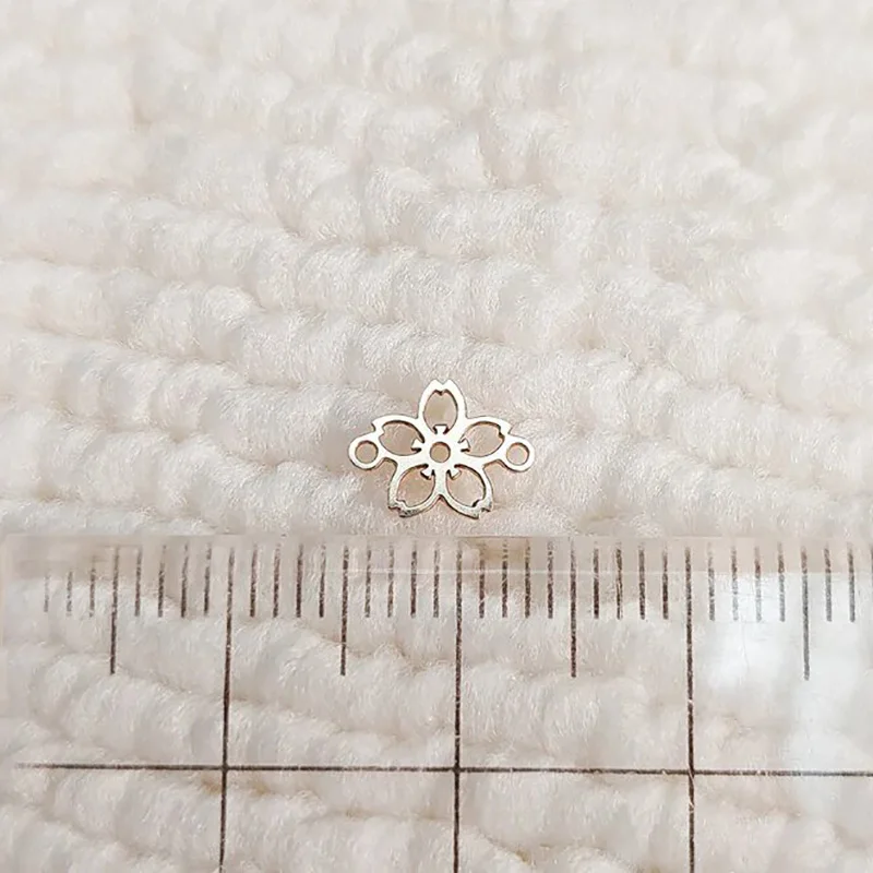 Kirschblüten-Verbindungsstück aus 14-karätigem Gold gefüllt oder Sterlingsilber – Blumen-Verbindung für Armband Sakura-Verbindung – dauerhafte Schmuckversorgung – Detail 18