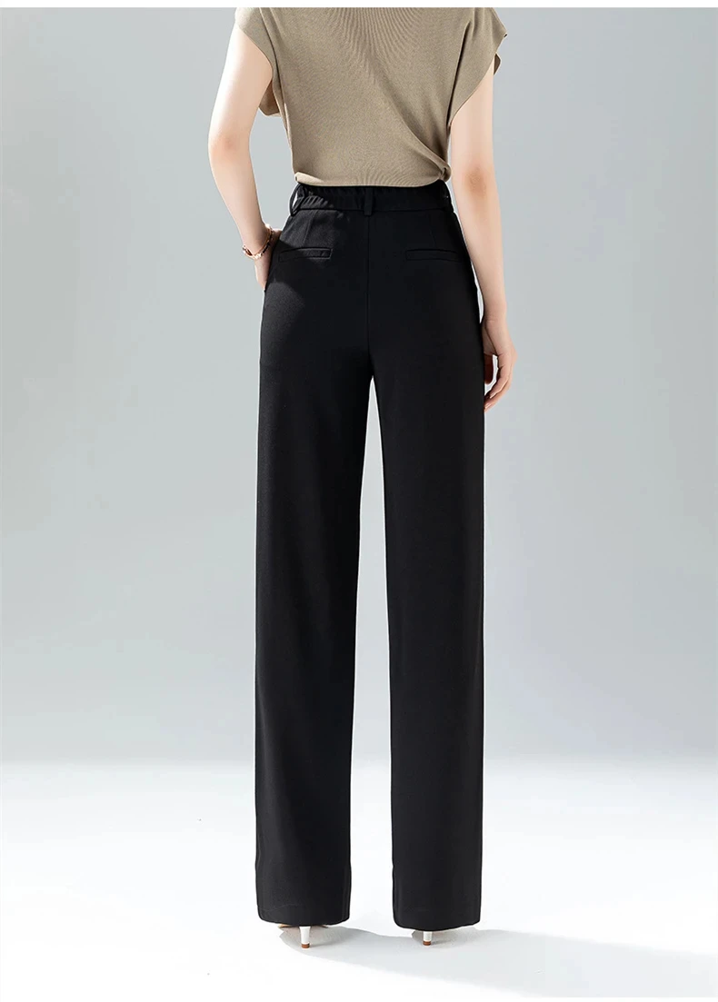 new spring autumn office lady Fashion casual plus size brand female women girl stretch high waist straight pants