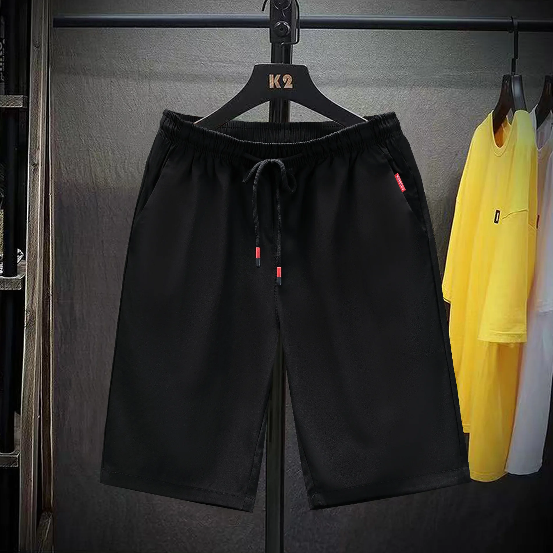 2023 Sports Shorts Men's Summer Korean-Style Loose Imitation Cotton and Linen Casual Fashion Brand Straight Shorts Clothing