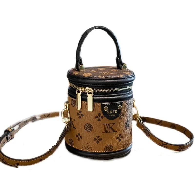 Louis Vuitton Monogram Barrel Pouch Bag Charm Brown Monogram Canvas