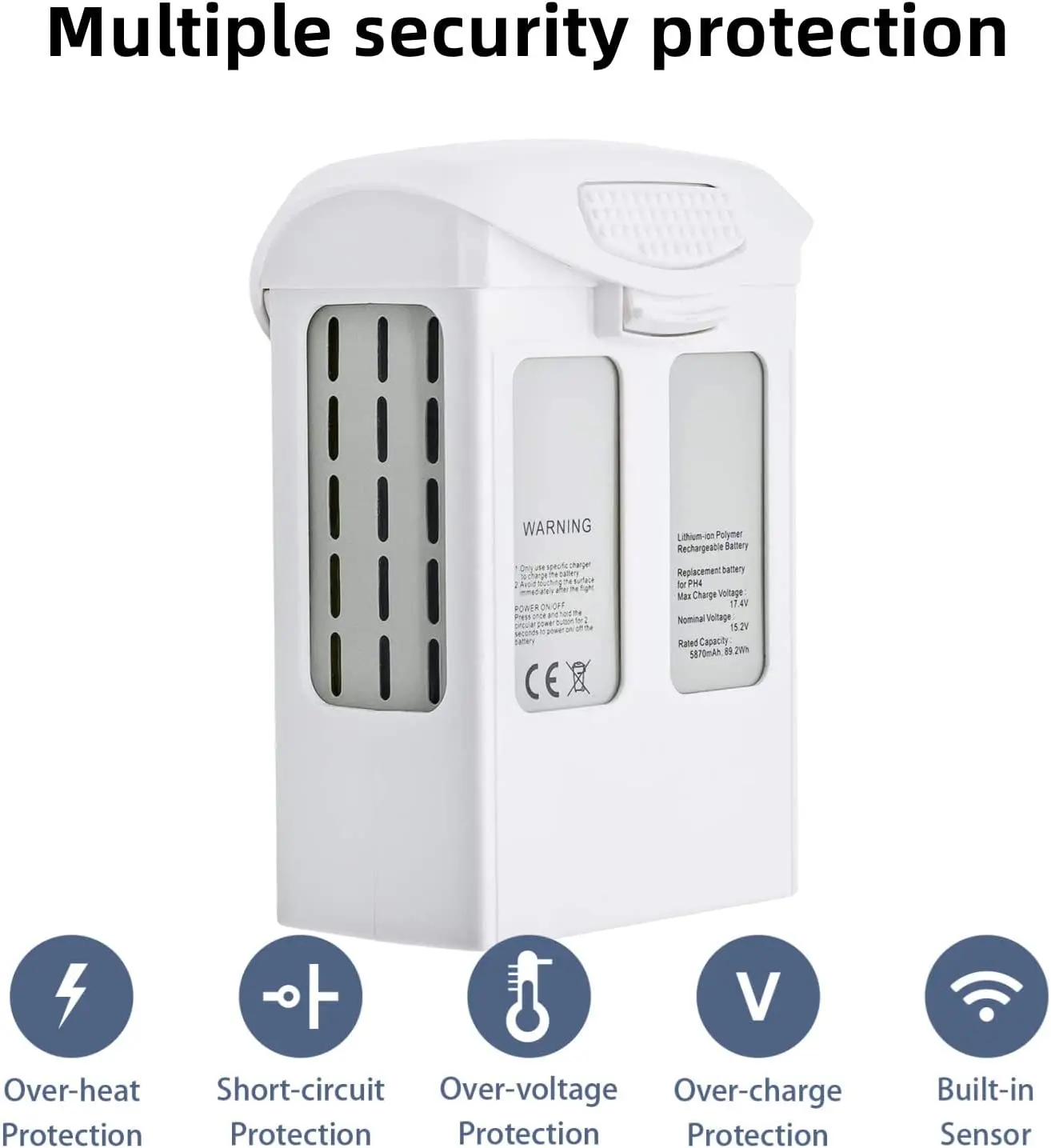 Phantom 4 Batteria 15.2V 5870Mah Lipo Sostituzione Batteria Di Volo Intelligente Per Dji Phantom 4, Phantom 4 Pro, Phantom 4 Pro Plus