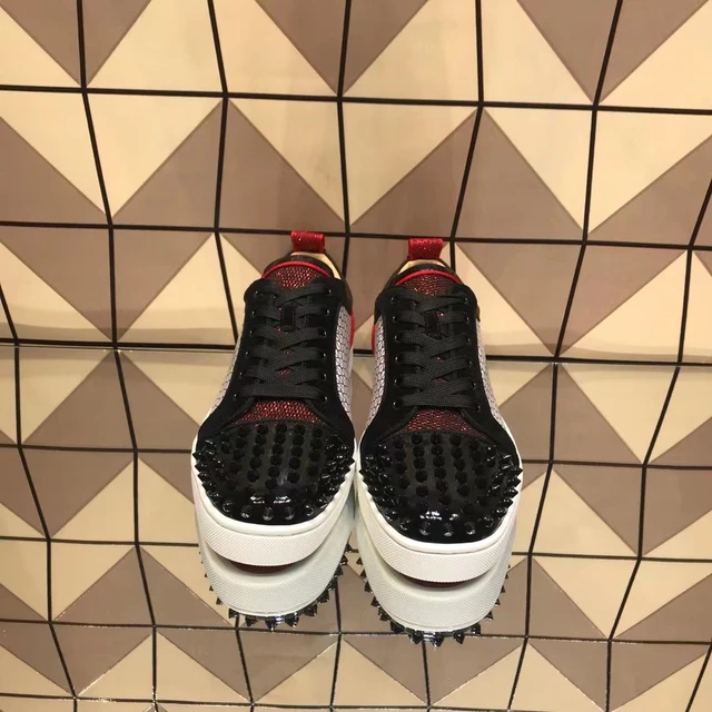 Christian Louboutin Red Bottoms Mens Sneakers  Mens Louis Vuitton Red  Bottom Shoes - Leather Casual Shoes - Aliexpress