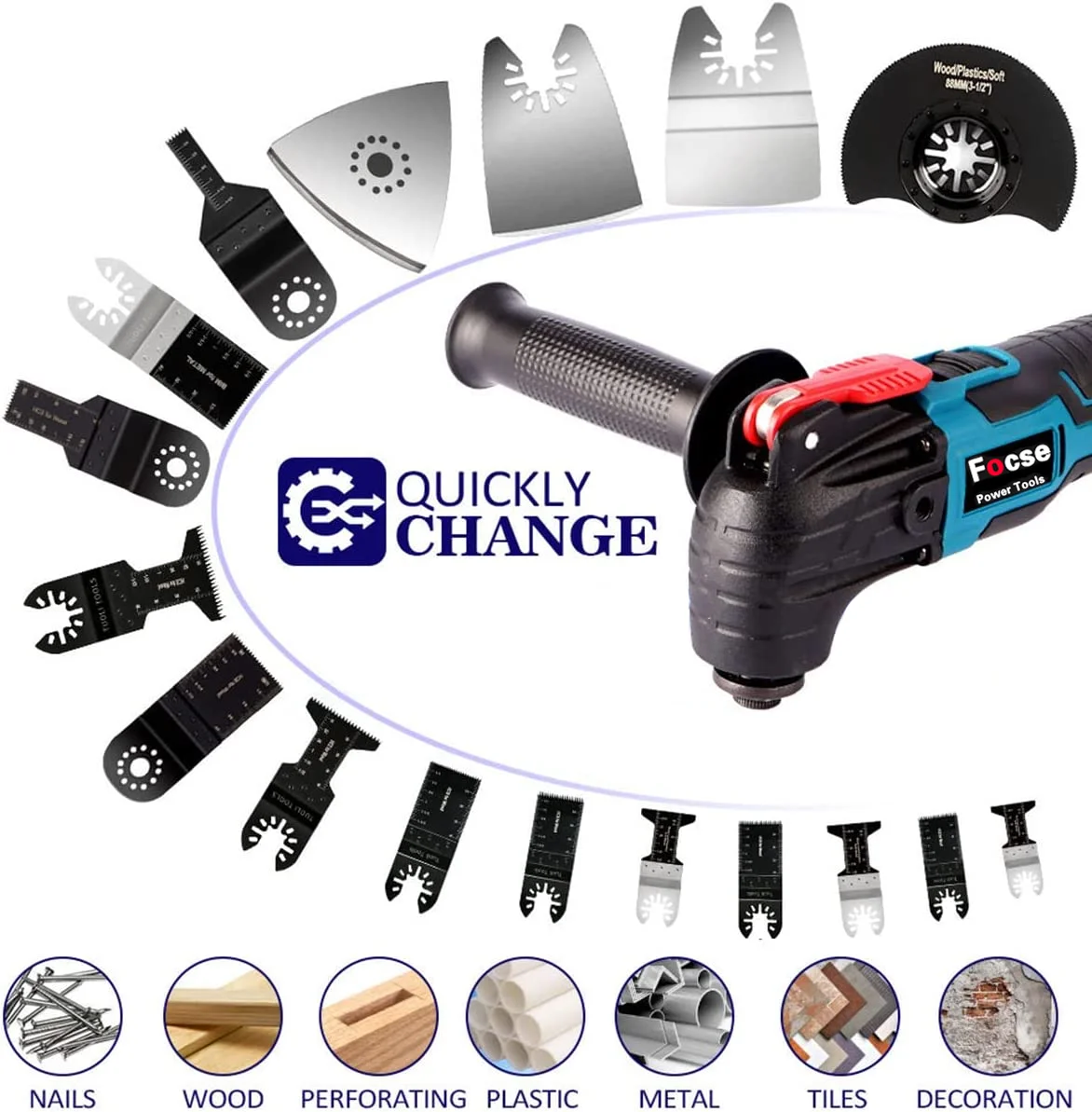 18V Renovator Battery Electric Multifunction Oscillating Multi-Tool Cordless Trimmer Saw Brushless Electric Saw Power Tool 3
