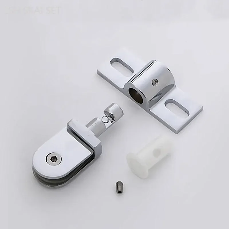 Bathroom Glass Door Clamp/hinge Rotating Door Shaft Thickened Zinc Alloy No Rust Hinges 1pc Shower Hardware Accessories