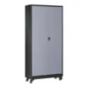 Metal Storage Cabinet with Wheels, 73" Rolling Garage Storage Cabinets with 4 Adjustable Shelves & Locking Doors, Tool Cabinet 6