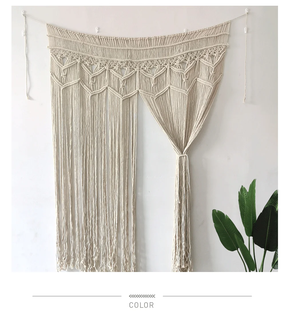 Χειροποίητη ταπετσαρία, φούντα, μποέμικη διακόσμηση γάμου, φόντο, κουρτίνα πόρτας, διακόσμηση τοίχου σπιτιού_voghion.com