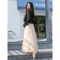 Vintage Tulle Skirt Women Streetwear Elastic High Waist Mesh Pleated Skirts Summer Elegant Korean A Line Office Ladies Skirt New - Image 6