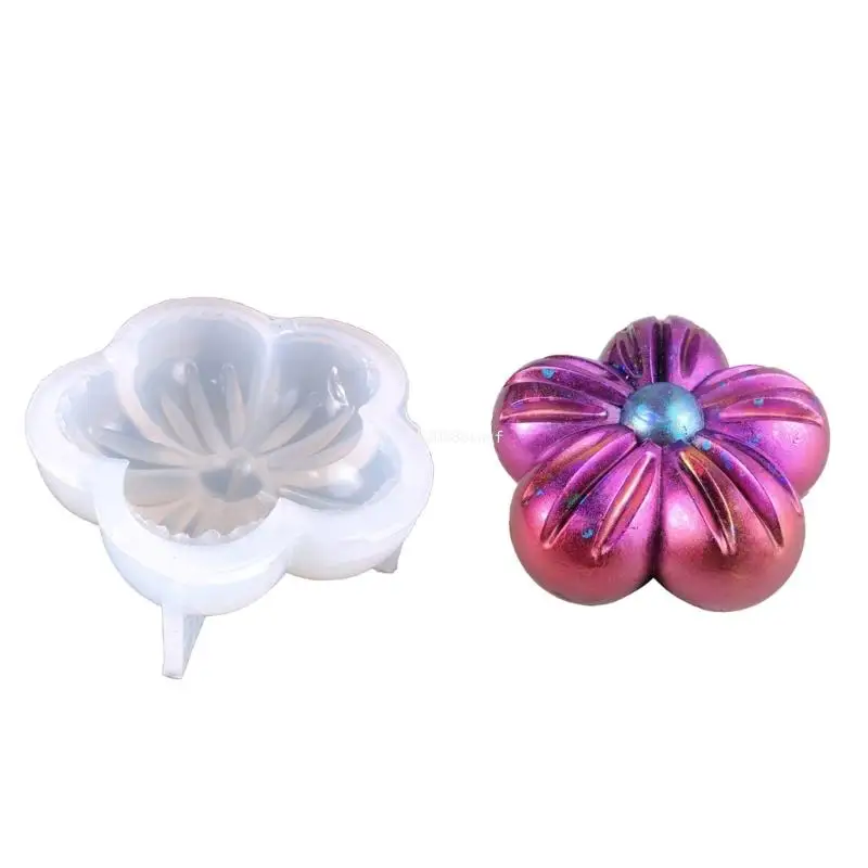 

3D-Silicone Soap Molds Five-petal Flower Mold Aromatherapy-Candle Making Supply Froal Silicone-Molds Dropship