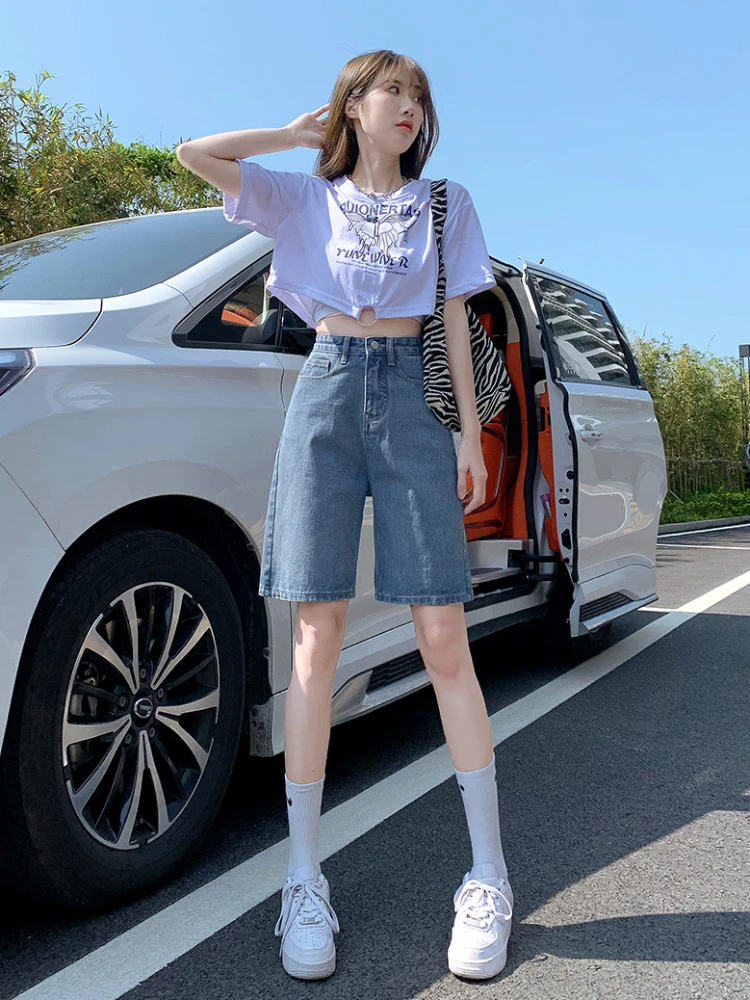 4 Color Denim Shorts Women Summer Cool Korean Style Hotsweet Casual Simple Breathable Versatile Sporty Schoolgirls Fashion Chci