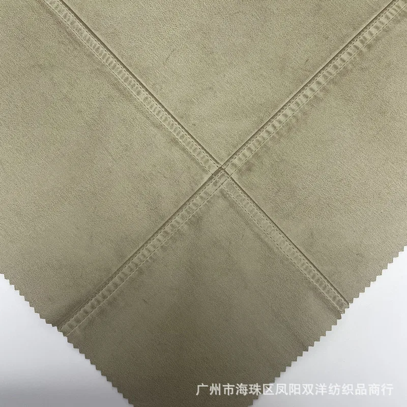 Distressed PU Leather Unique Hong Kong Style Waterproof Jacket Bag Material 0.7mm Thickness For Clothing Creation