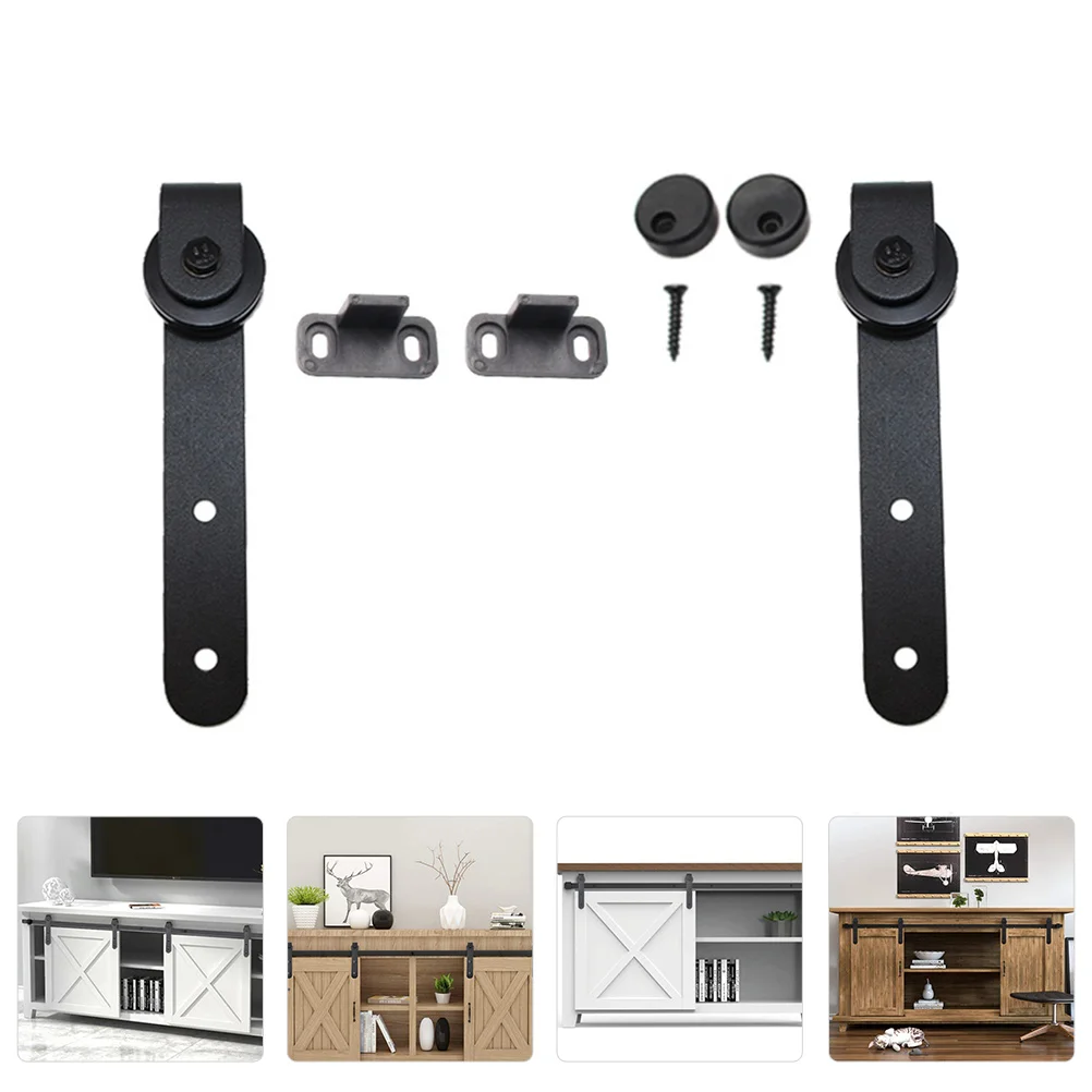

Sliding Door Track Barn Rail Home Floor Guide Stay Roller Round Head Warehouse Carbon Steel Hanger Accessory