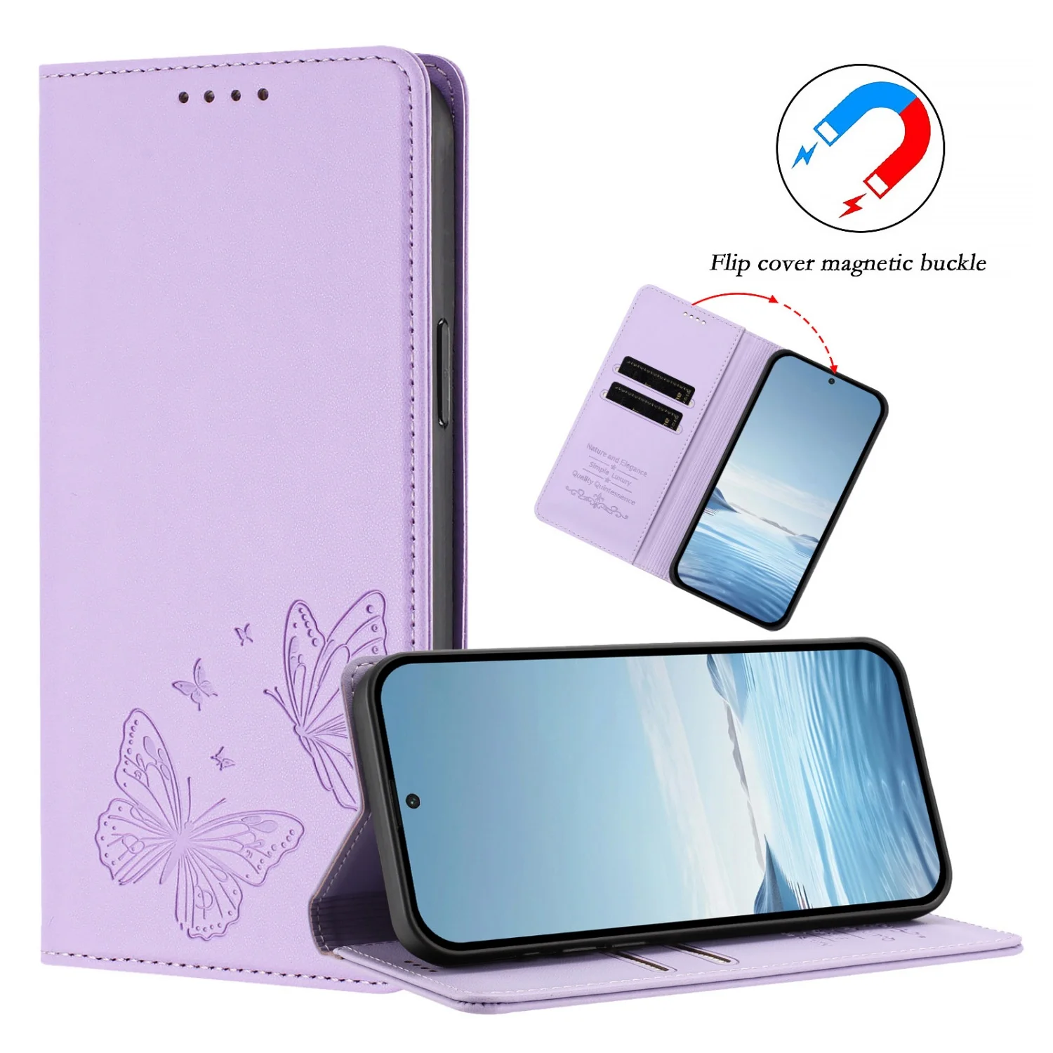 Premium PU Leather Flip Wallet Phone Case Cover