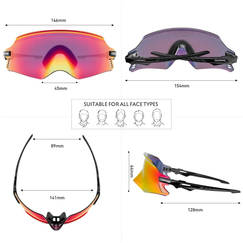 Cycling Sunglasses Outdoor Sports Men Women Photochromic Sunglasses Road Mountain Bicycle Cycling Glasses UV400 Protection Goggles Glasses 1 Lens