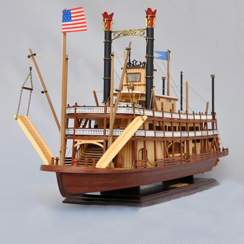 

1:65 Wooden Ancient Sailing Ship Model Mississippi Finished Model Boutique Toy Ship