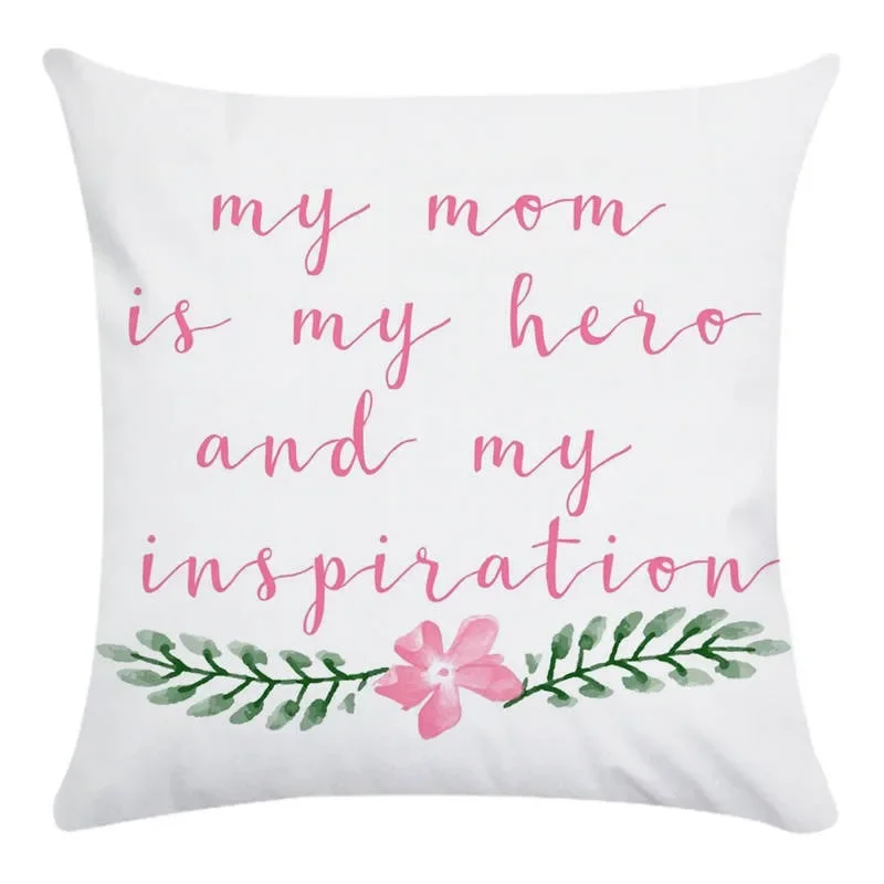thumbnail image 1 of Funda de cojín con diseño de letras para el día de la madre, decoración del hogar a la moda, funda de cojín para asiento de oficina, 1 of 5