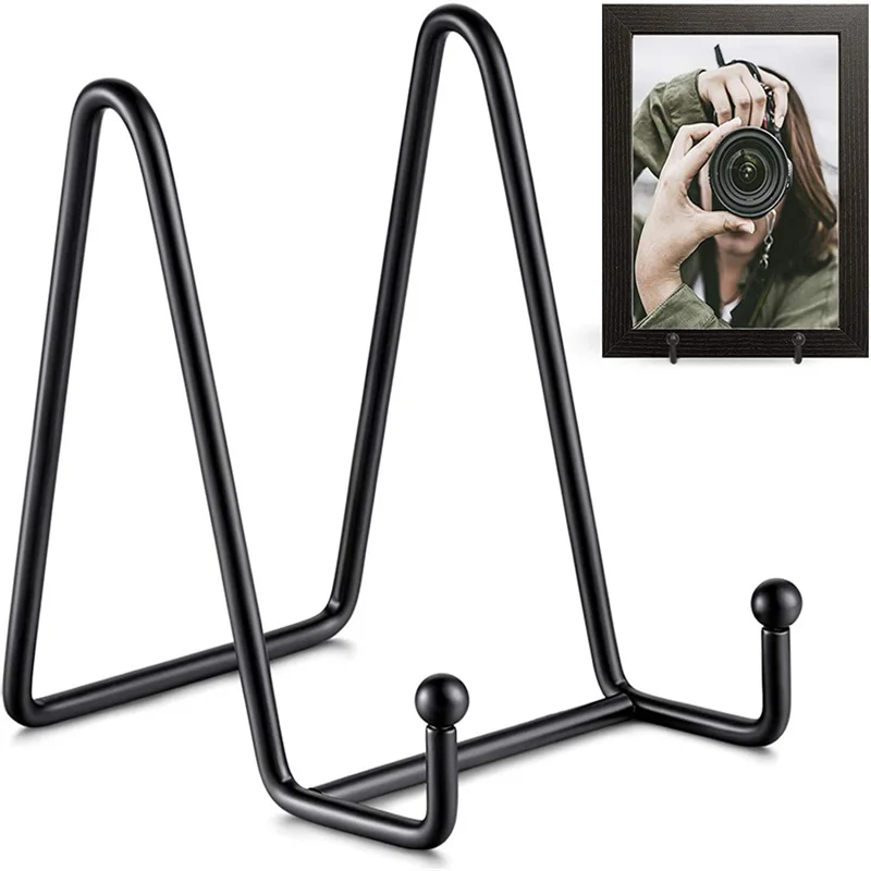  Plate Holder Easel Display Stand - 6 inch Metal Plate