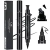 Quick Drying Matte Eyeliner Pen Waterproof Liquid Black Long Lasting 2 In1 Seal Stamp Black Eye Liner Pencil Cosmetics Makeup 4