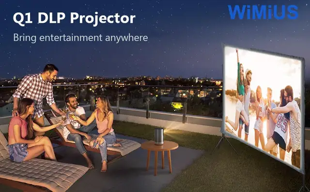 WiMiUS Q1 Mini Android TV Proyector (2G+16G), 500 ANSI Lumens Native 1 –
