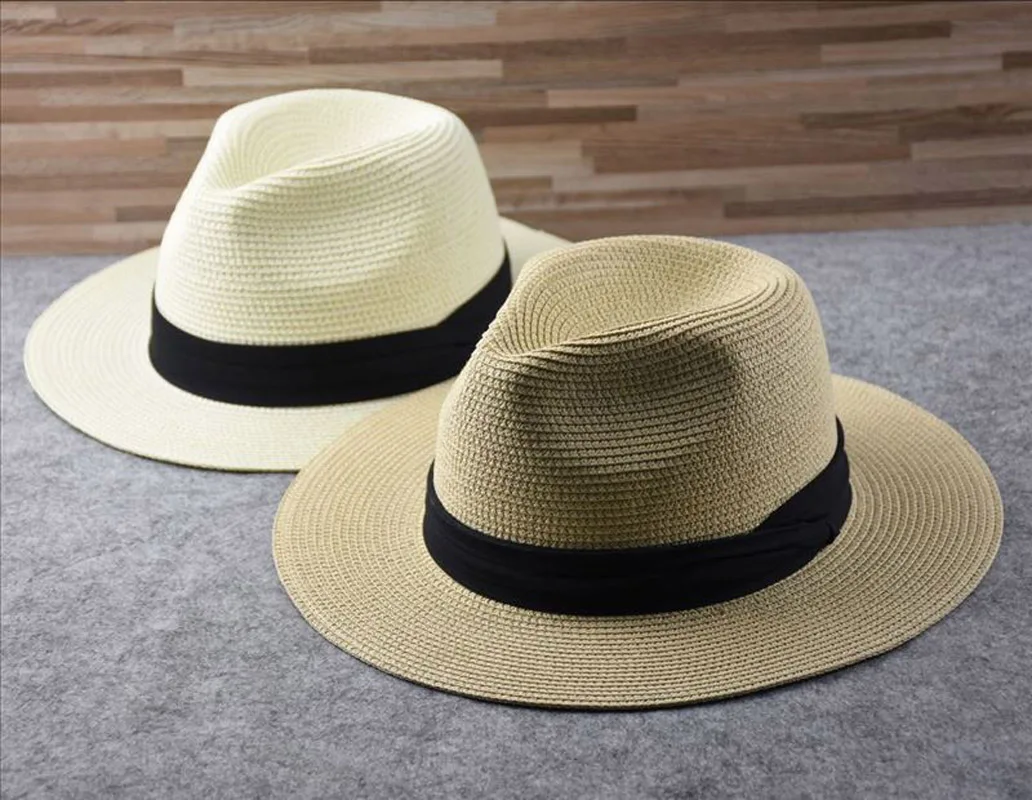 Over Size Straw Paper Sun Hat for Men Big Head Panama Hats Male Outdoor Fishing Beach Foldable Jazz Top Hat Sunscreen Hats Mallzona