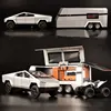 1/32 Cyber toy truck Pickup Alloy Car Model Diecasts Off-road Vehicles Truck Car Model Sound Light Kids Toys Gift With Suitcase 1