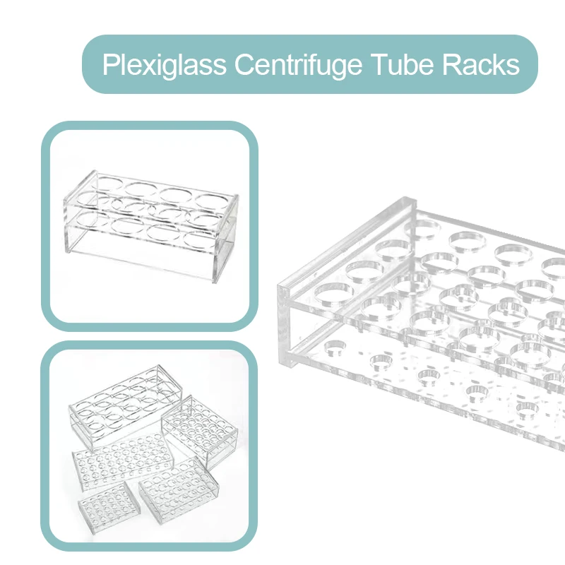 1.5ml/5ml/7-10ml/10-15ml/50ml Transparent Centrifuge Tube Holder 8/24holes Diameter Micro Scale Pcr Tube Bracket Plexiglass Tes centrifuge tube