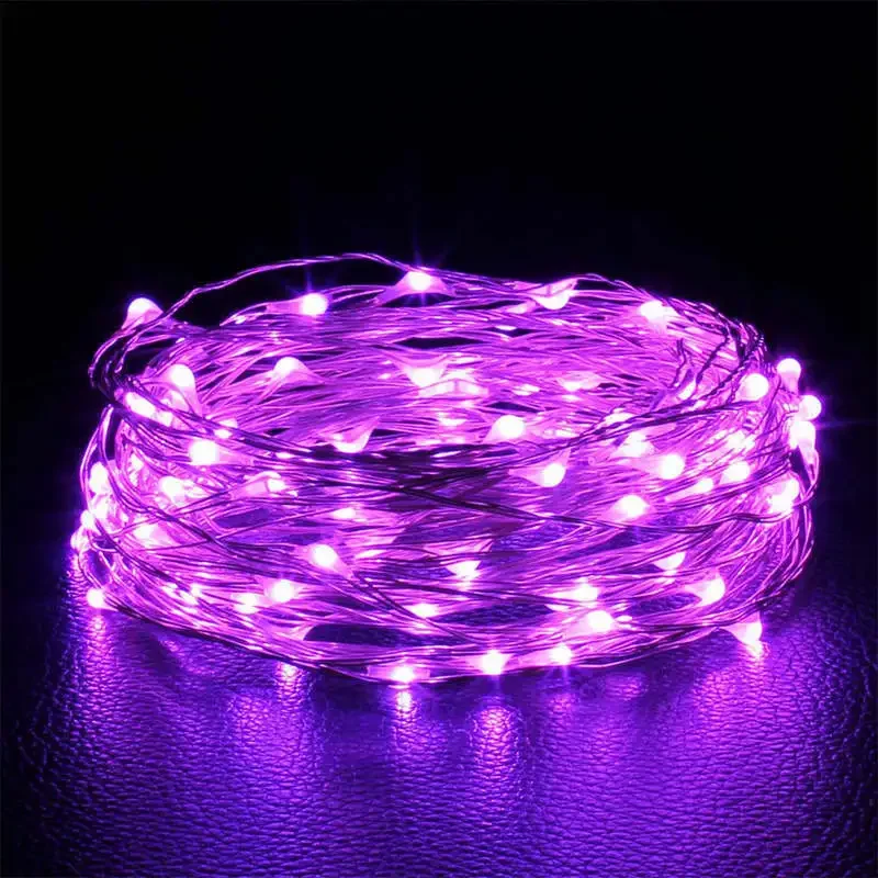thumbnail image 1 of paquete de cadena de luces LED de alambre de cobre de 1/2/3/5/10 m con pilas para decoración de dormitorio, jardín, fiesta y boda, 1 of 5