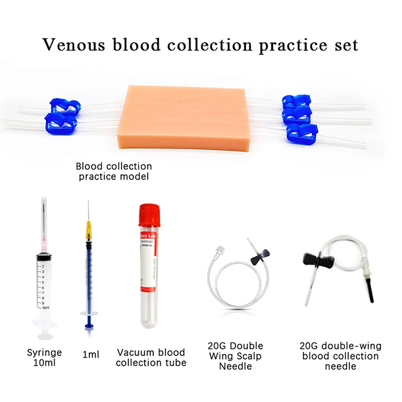 Venipuncture Injection Practice Pad Simulation Human Skin Tear Resistant Portable For Students Nurses Suture Training Model