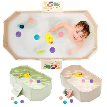 Bagnetto pieghevole in PVC per bambini da 0 a 4 anni e vaschetta da bagno per bambini salvavita per animali domestici Robusta vasca da bagno per neonati per lavanderia domestica appena nata 1