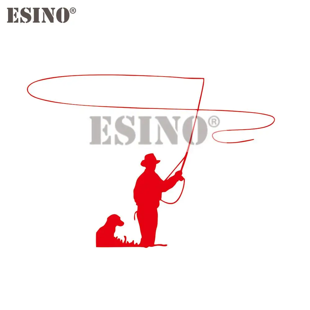 

Car Styling Go Fishing With DogPVC 3D Carving Decorative Auto Decal Cartoon Car Sticker Car Body Decal Pattern Vinyl