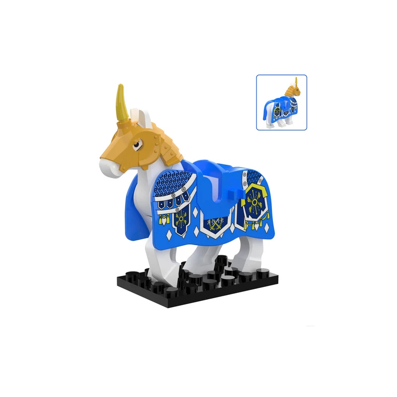 Military Medieval Building Blocks Solider Figures Knights Equipment Animal Accessories Mount Armor War Horse Mini Bricks MOC 2
