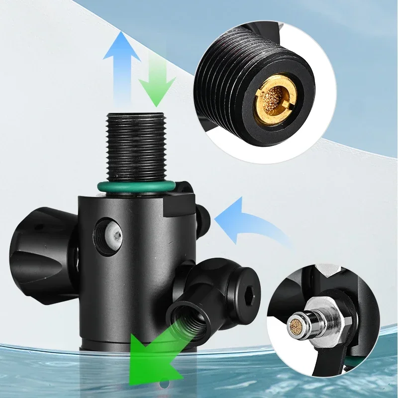 2L Scuba Diving Equipment/gear D Set Mini  Tank  Mask/Adapter Cylinder Oxygen Bottle Underwater Snorkeling Set 3