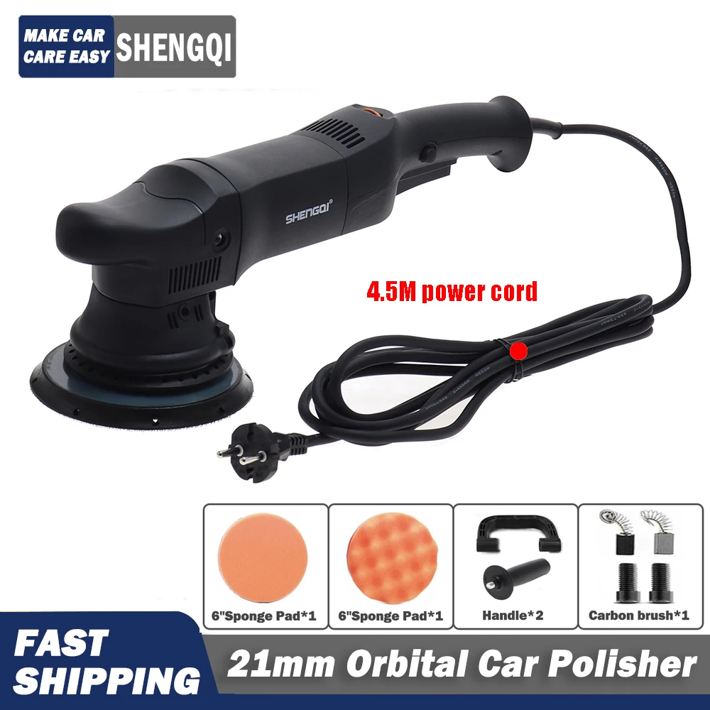1200W Car Polishing Machine Variable Speed Polisher DA 6inch 21mm Orbit Dual Action Auto Polishers Sander Buffing Waxing Machine car polisher cordless car polisher electric polisher
