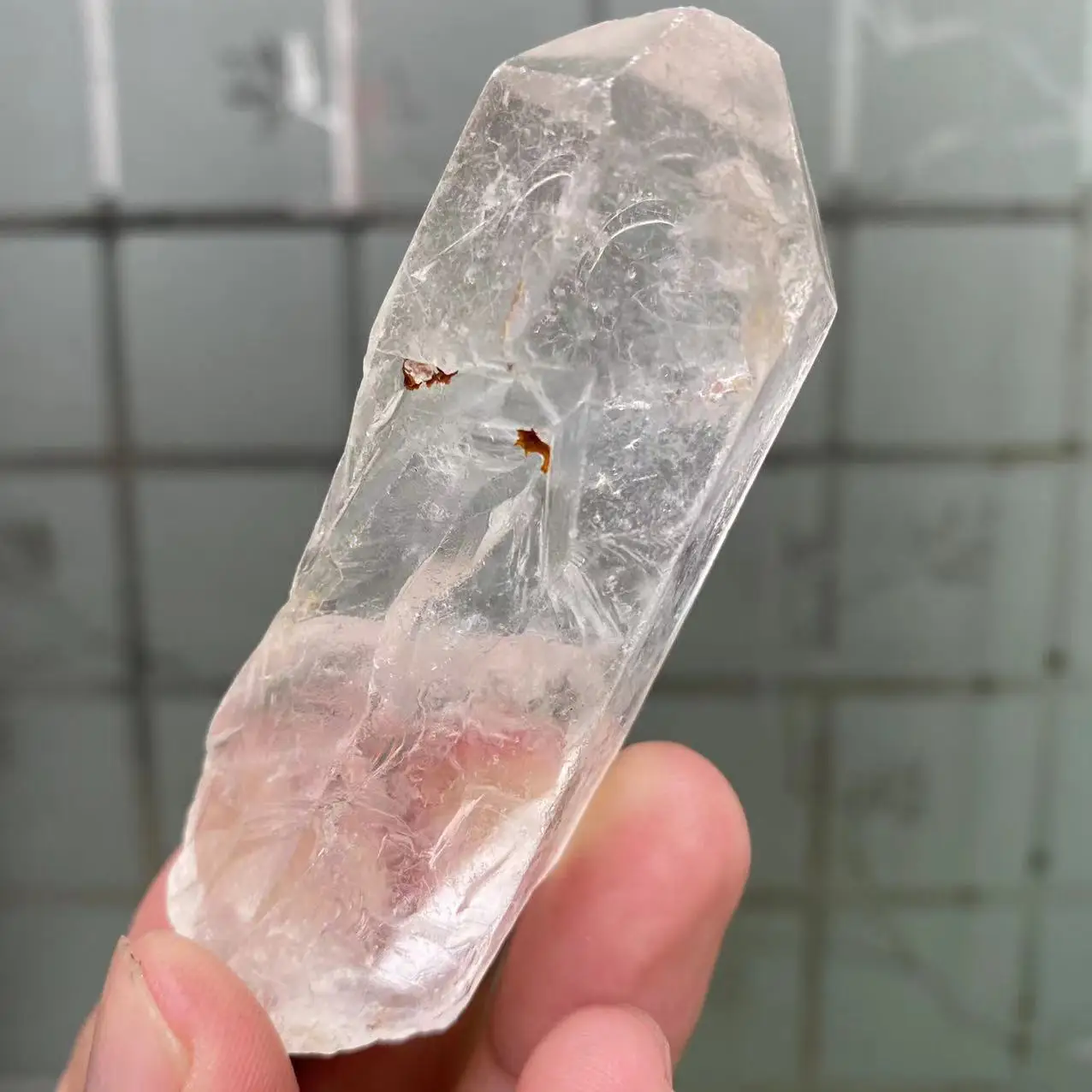 Natural White Clear Quartz Crystal Wand Healing Reiki Crystal Original Skeletal Crystal Point Specimen Home Decor Minerales 2