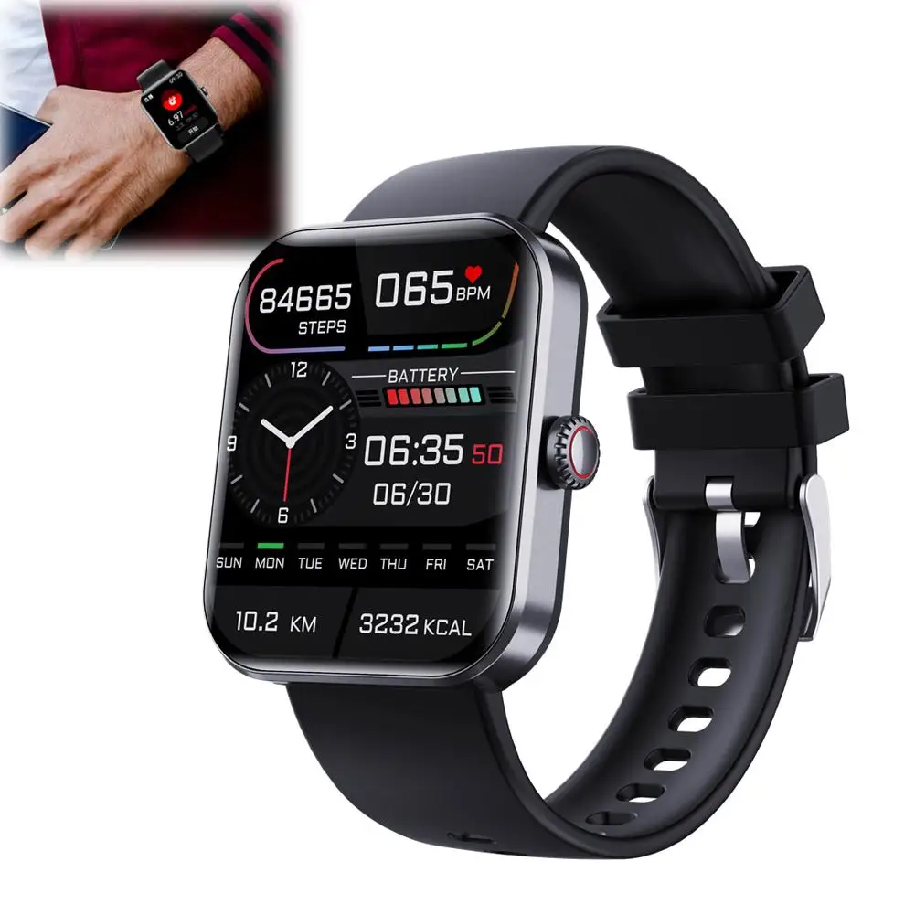 Novo f57l esportes relógio inteligente masculino 1.91 Polegada tela ips bluetooth chamadas monitor de saúde de glicose no sangue múltiplas faces smartwatch