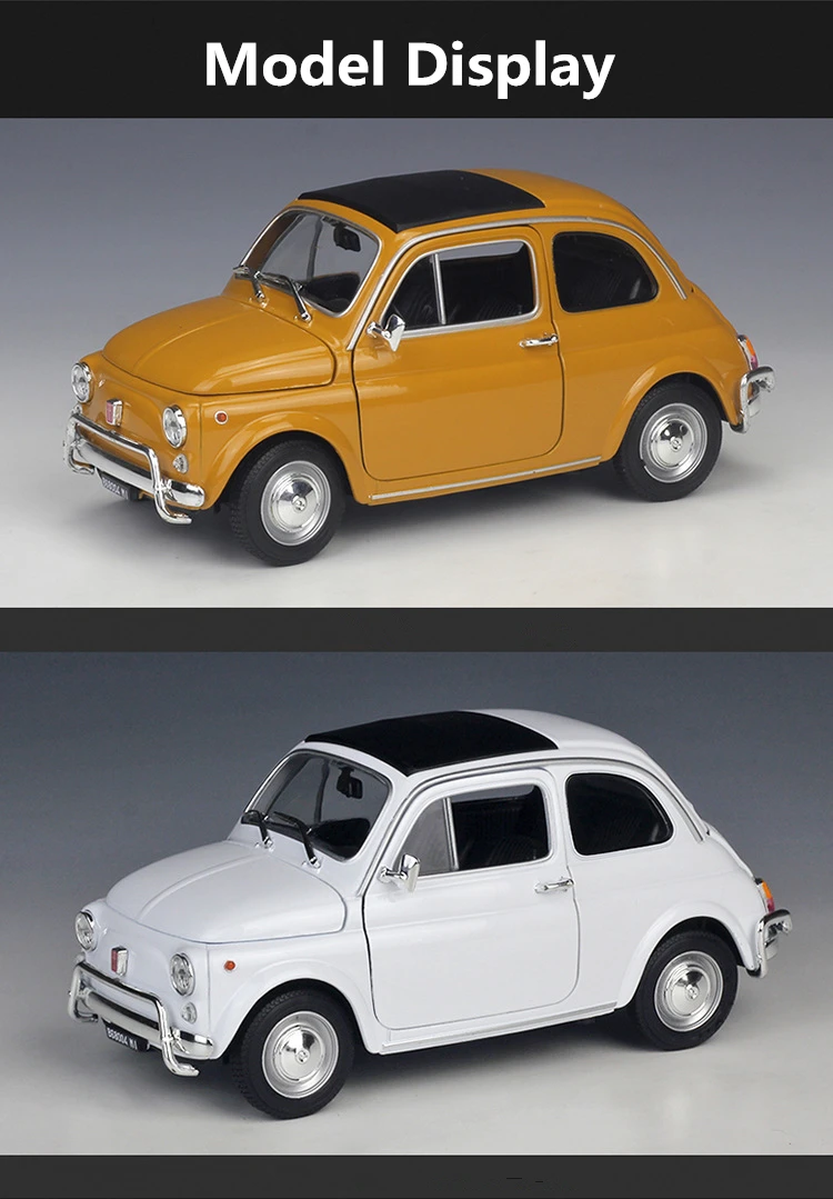 WELLY 1:18 FIAT 500L Alloy Car Model Diecast Metal Toy Vehicles